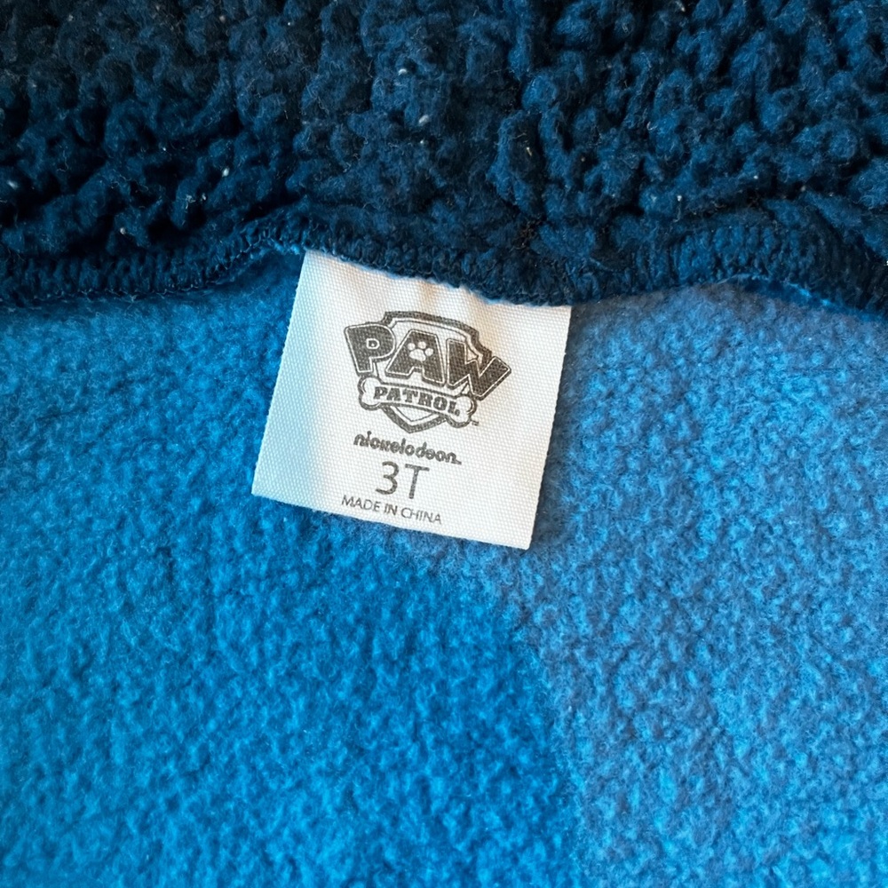 Paw Patrol Chase Zip Up Hoodie Jacket Toddler Boy - Size 3T - Blue Grey - Picture 5 of 7